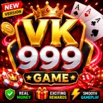 VK 999 Game banner showcasing latest version download, smooth gameplay, secure access, rewards, and trending online gaming in Pakistan.